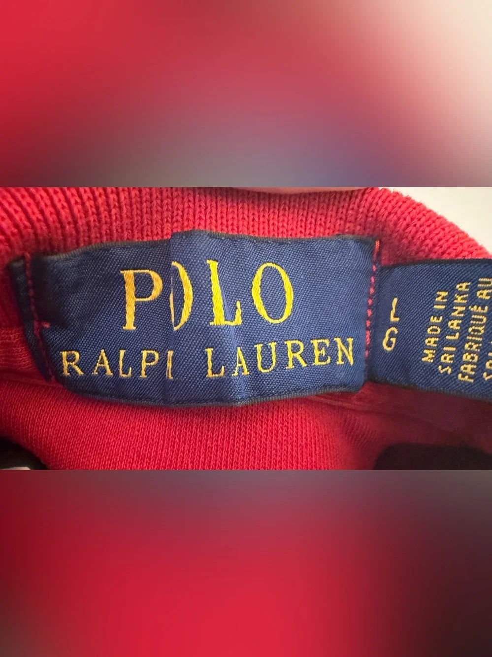 Ralph Lauren Men’s Red Polo with Navy Pony